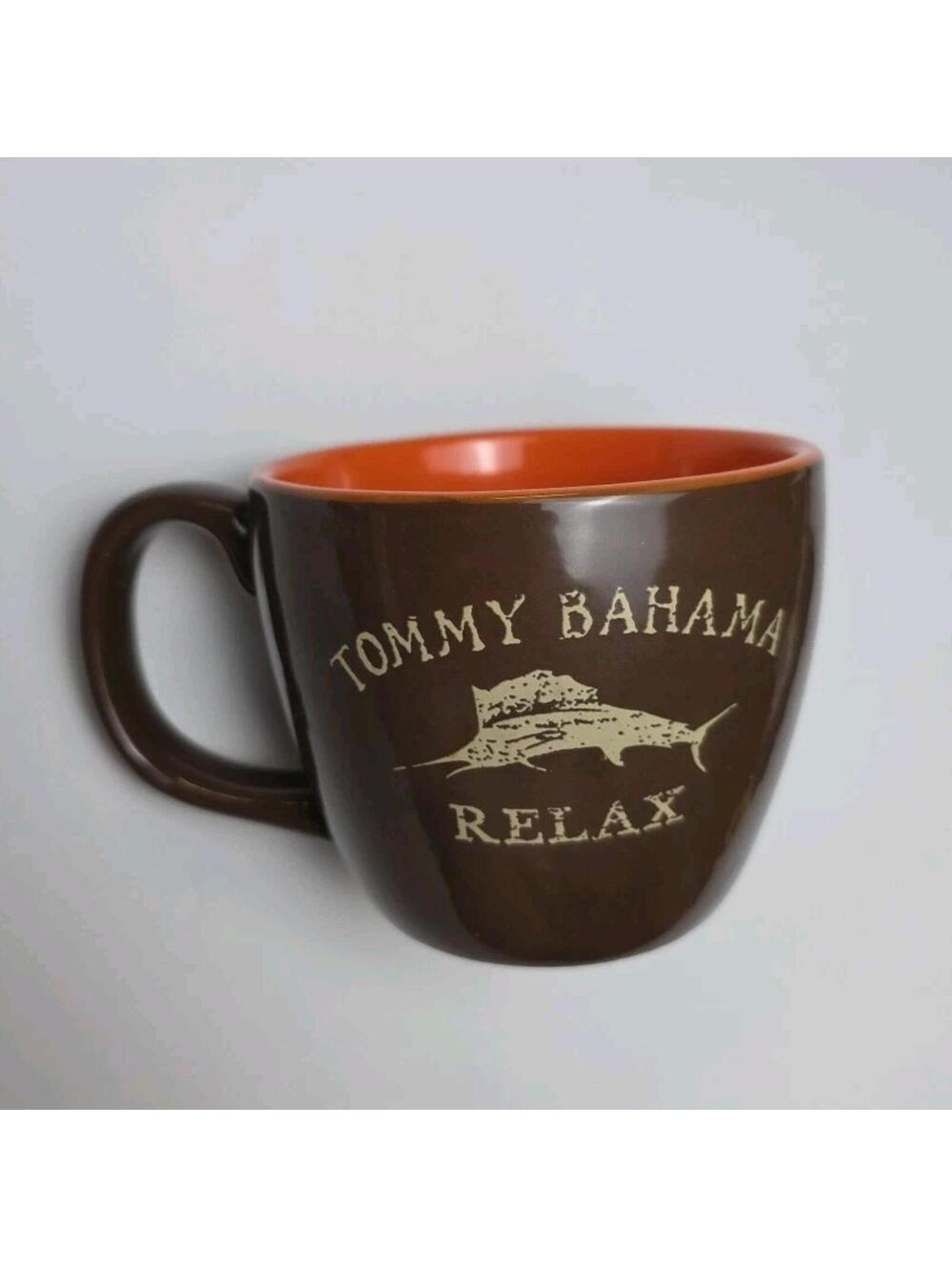 Tommy Bahama Relax Coffee Mug Marlin Brown/Orange 16oz